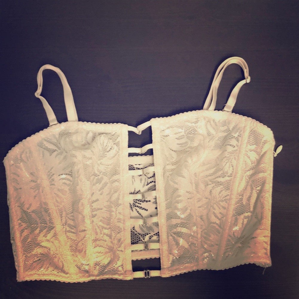 White cage bra